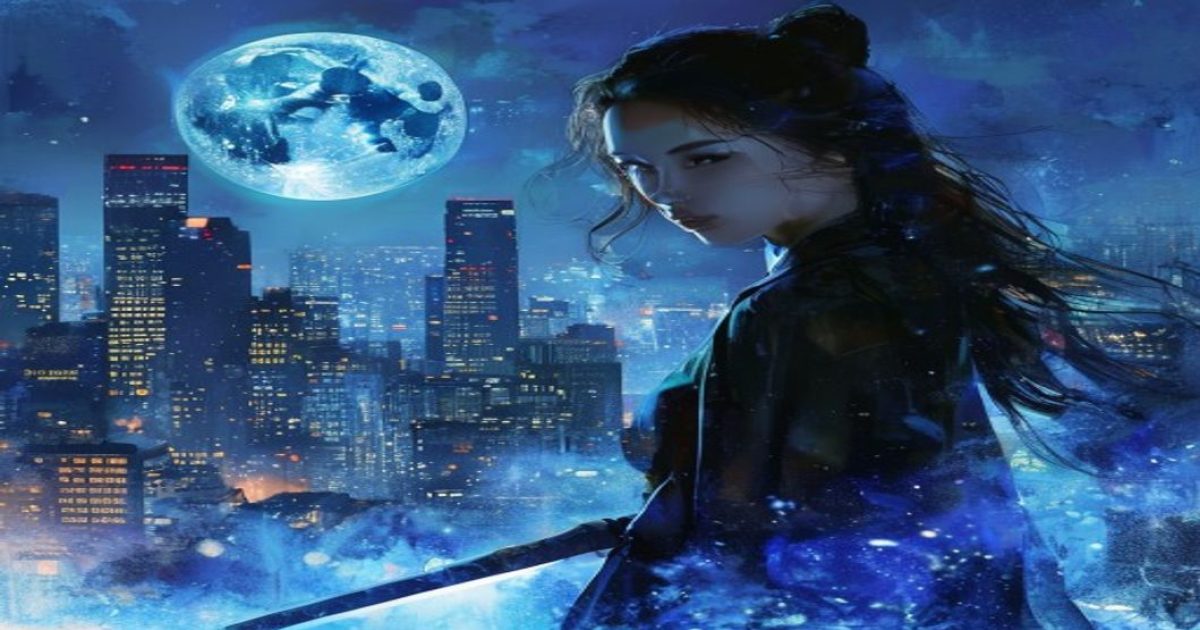 女绿男出轨都市情感小说剑君1封面：月夜城市背景下女主决绝回眸的逆袭瞬间